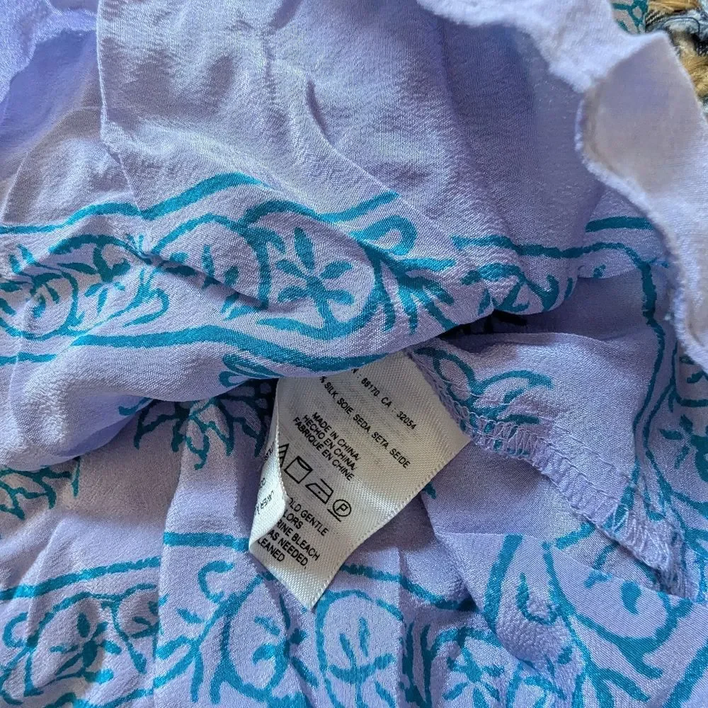 HD in Paris Purple Silk Tank 0P Anthropologie European Summer Cami Lavender - Picture 5 of 7